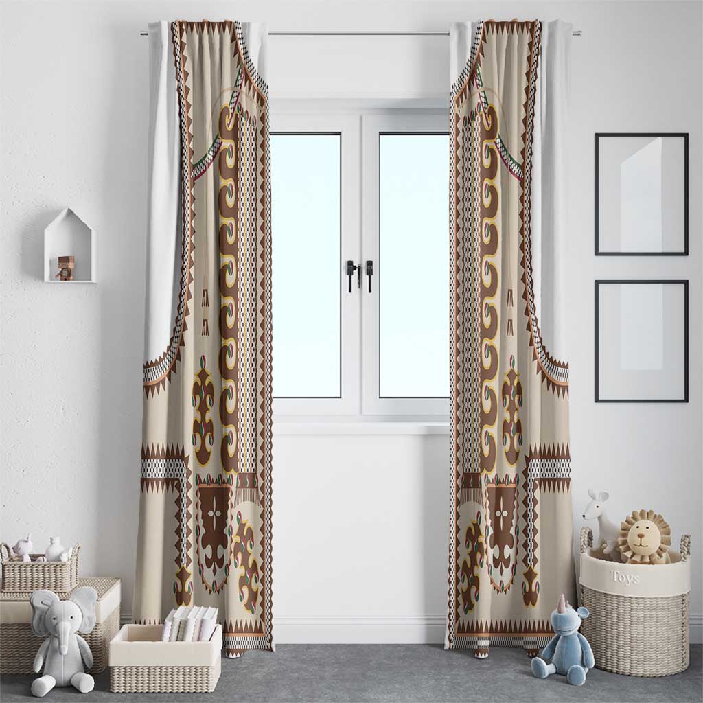 Hutsul Keptar Ukraine Window Curtain Carpathian Folk Embroidery Heritage Style - Wonder Print Shop