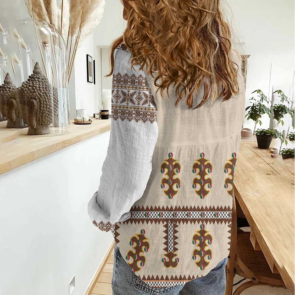 Hutsul Keptar Ukraine Women Casual Shirt Carpathian Folk Embroidery Heritage Style - Wonder Print Shop