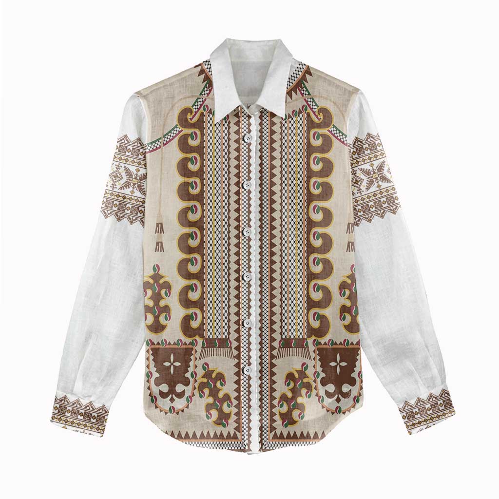 Hutsul Keptar Ukraine Women Casual Shirt Carpathian Folk Embroidery Heritage Style - Wonder Print Shop