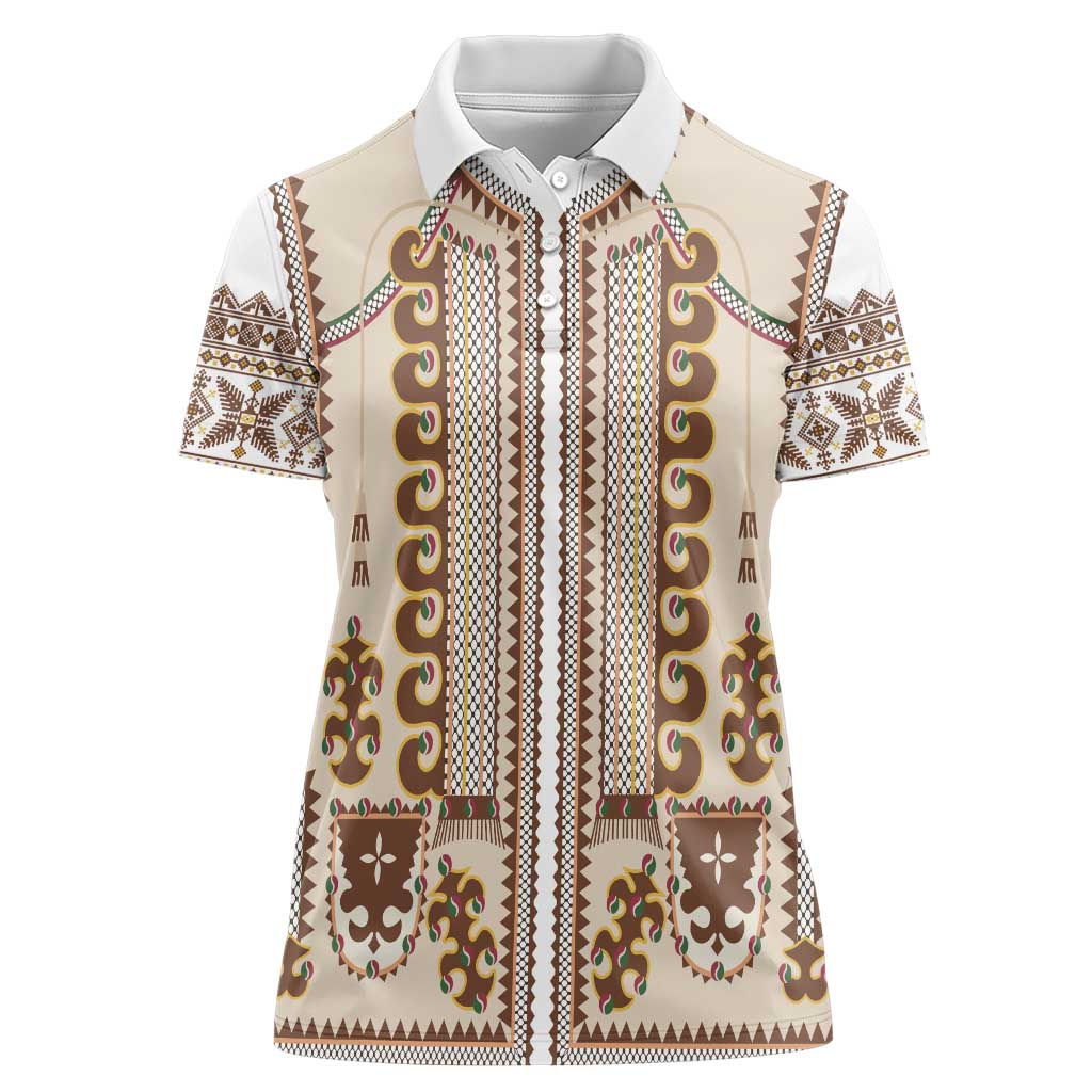 Hutsul Keptar Ukraine Women Polo Shirt Carpathian Folk Embroidery Heritage Style - Wonder Print Shop
