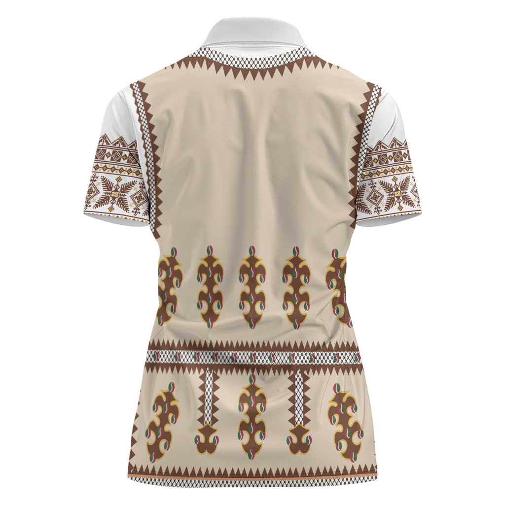 Hutsul Keptar Ukraine Women Polo Shirt Carpathian Folk Embroidery Heritage Style - Wonder Print Shop