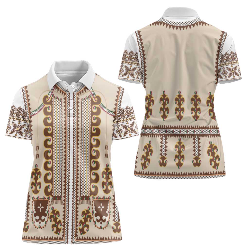 Hutsul Keptar Ukraine Women Polo Shirt Carpathian Folk Embroidery Heritage Style - Wonder Print Shop