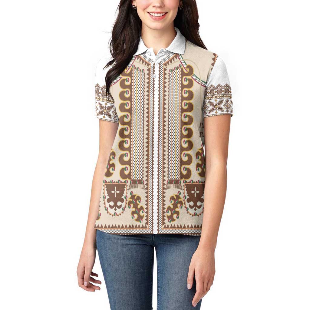 Hutsul Keptar Ukraine Women Polo Shirt Carpathian Folk Embroidery Heritage Style - Wonder Print Shop