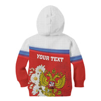 Personalized Russia Kid Hoodie Coat Of Arms With Chamomile Flower