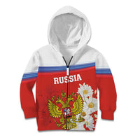 Personalized Russia Kid Hoodie Coat Of Arms With Chamomile Flower