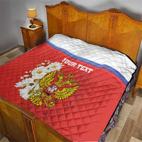 Personalized Russia Quilt Coat Of Arms With Chamomile Flower