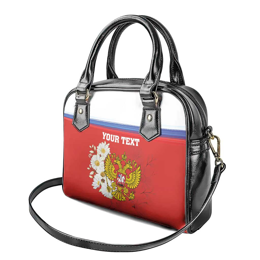Personalized Russia Shoulder Handbag Coat Of Arms With Chamomile Flower