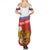 Personalized Russia Summer Maxi Dress Coat Of Arms With Chamomile Flower