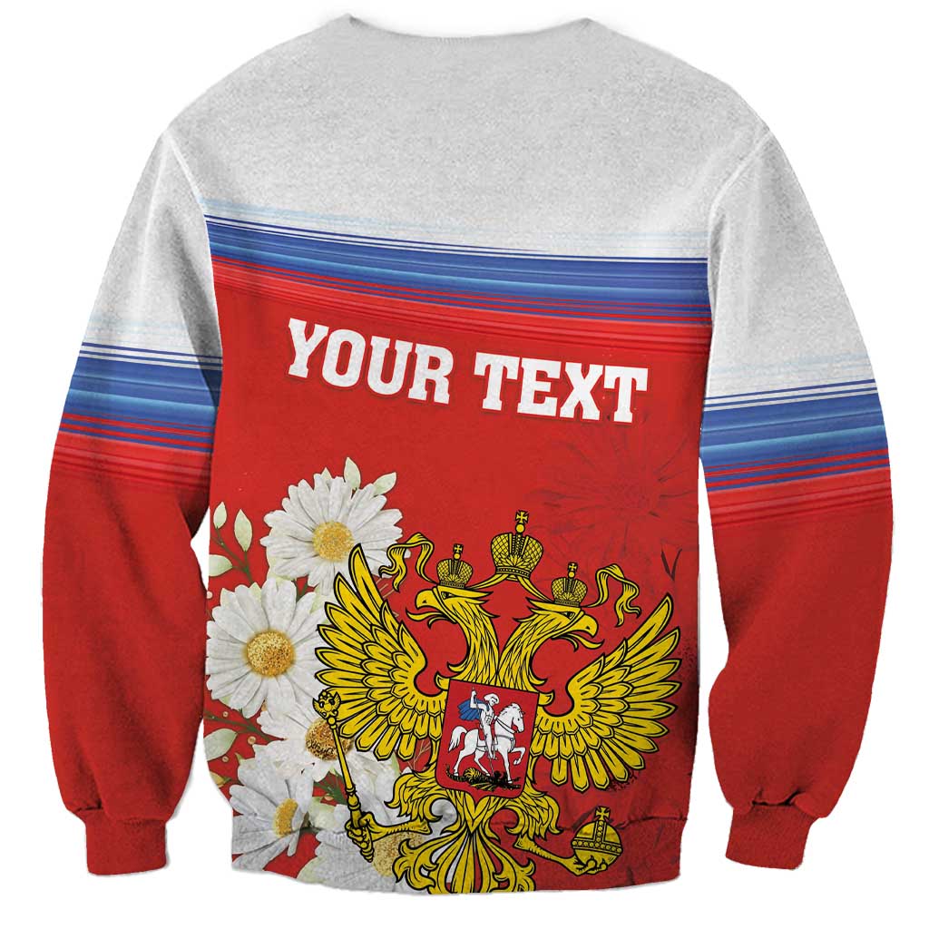 Personalized Russia Sweatshirt Coat Of Arms With Chamomile Flower