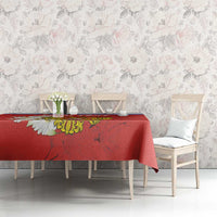 Personalized Russia Tablecloth Coat Of Arms With Chamomile Flower