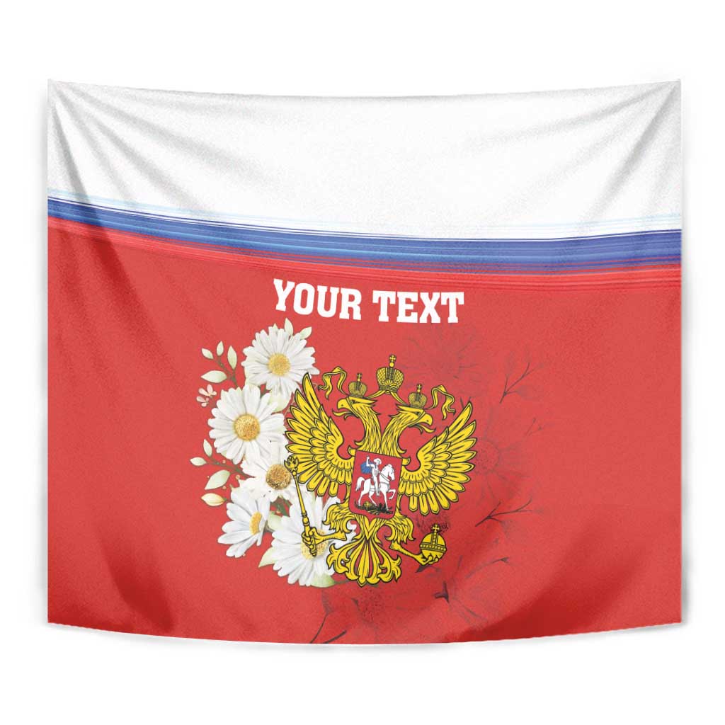Personalized Russia Tapestry Coat Of Arms With Chamomile Flower