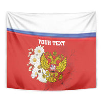 Personalized Russia Tapestry Coat Of Arms With Chamomile Flower