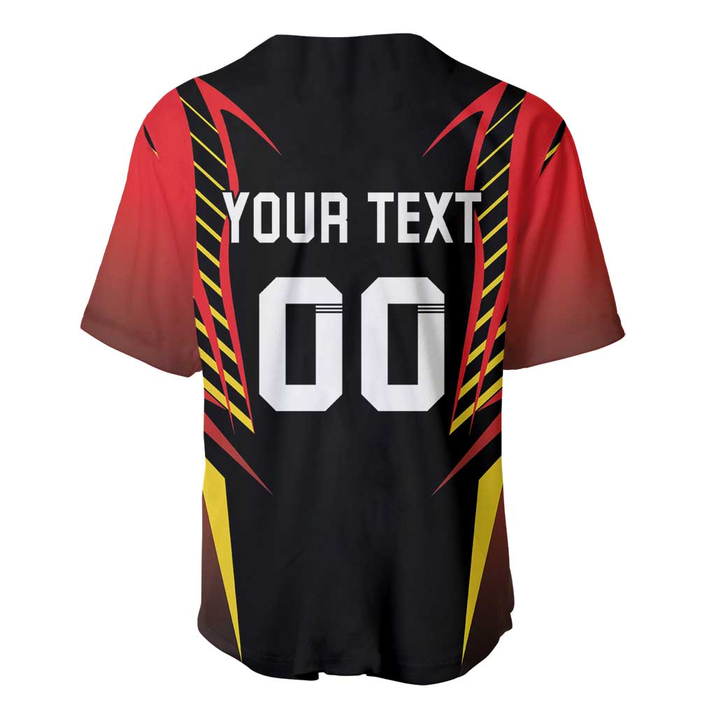 Custom Belgium Football Baseball Jersey Les Diables rouges Devil Mascot