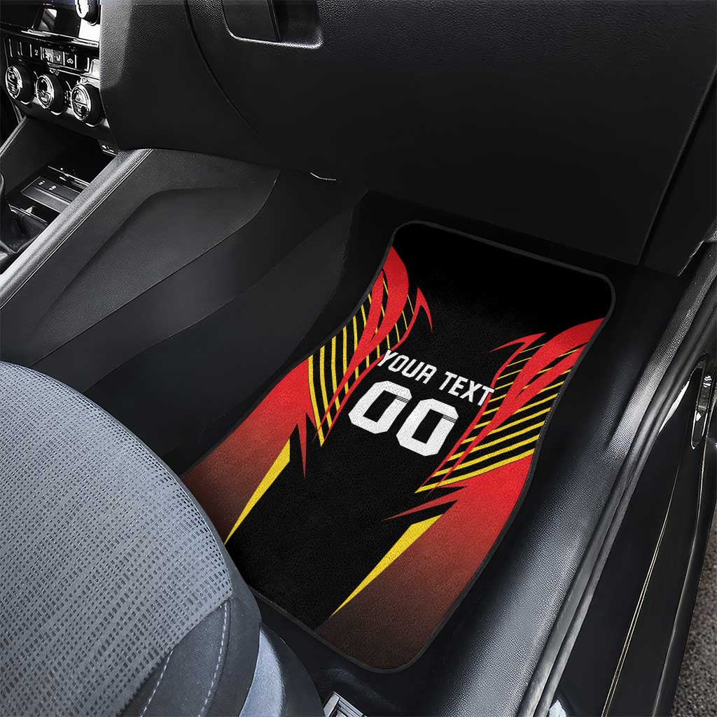 Custom Belgium Football Car Mats Les Diables rouges Devil Mascot