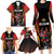 Custom Belgium Football Family Matching Long Sleeve Bodycon Dress and Hawaiian Shirt Les Diables rouges Devil Mascot