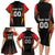 Custom Belgium Football Family Matching Long Sleeve Bodycon Dress and Hawaiian Shirt Les Diables rouges Devil Mascot