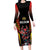 Custom Belgium Football Family Matching Long Sleeve Bodycon Dress and Hawaiian Shirt Les Diables rouges Devil Mascot