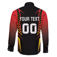 Custom Belgium Football Family Matching Off The Shoulder Long Sleeve Dress and Hawaiian Shirt Les Diables rouges Devil Mascot