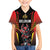 Custom Belgium Football Family Matching Off The Shoulder Long Sleeve Dress and Hawaiian Shirt Les Diables rouges Devil Mascot