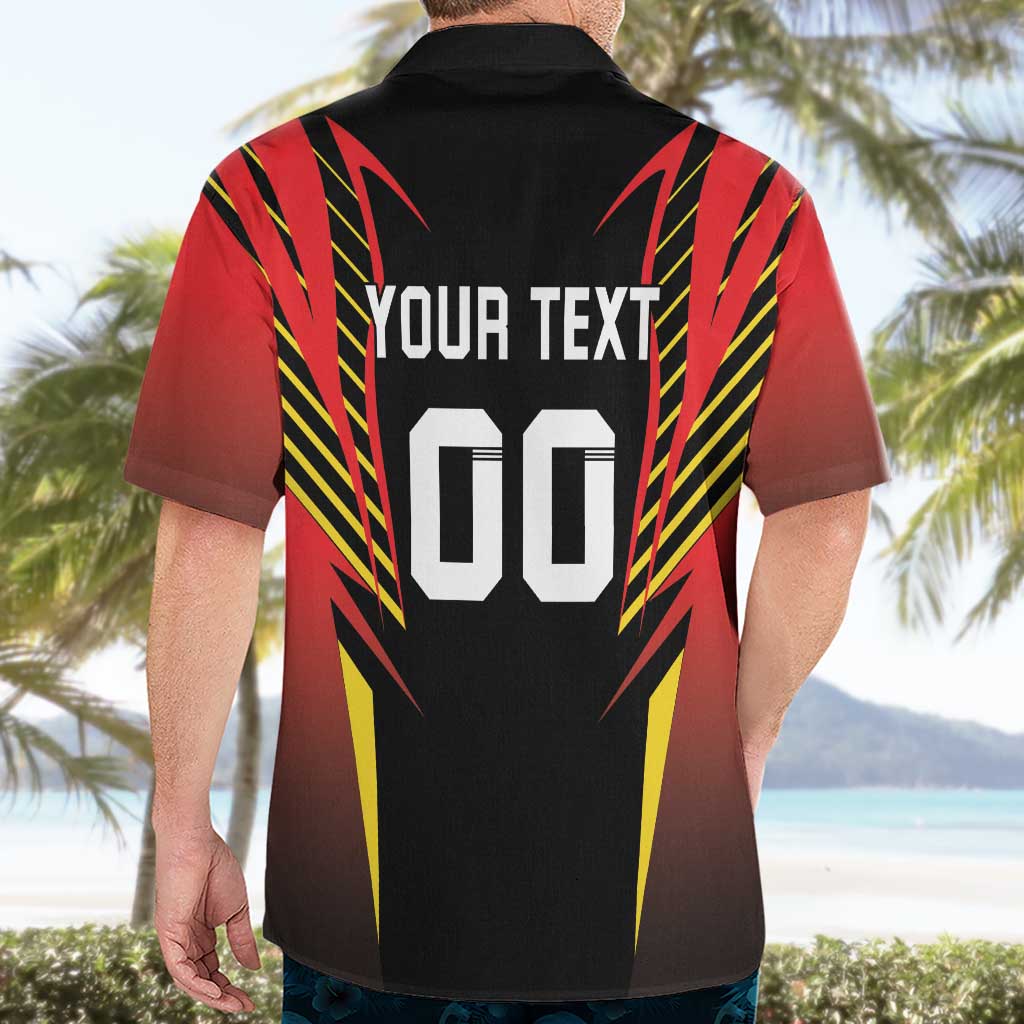 Custom Belgium Football Hawaiian Shirt Les Diables rouges Devil Mascot