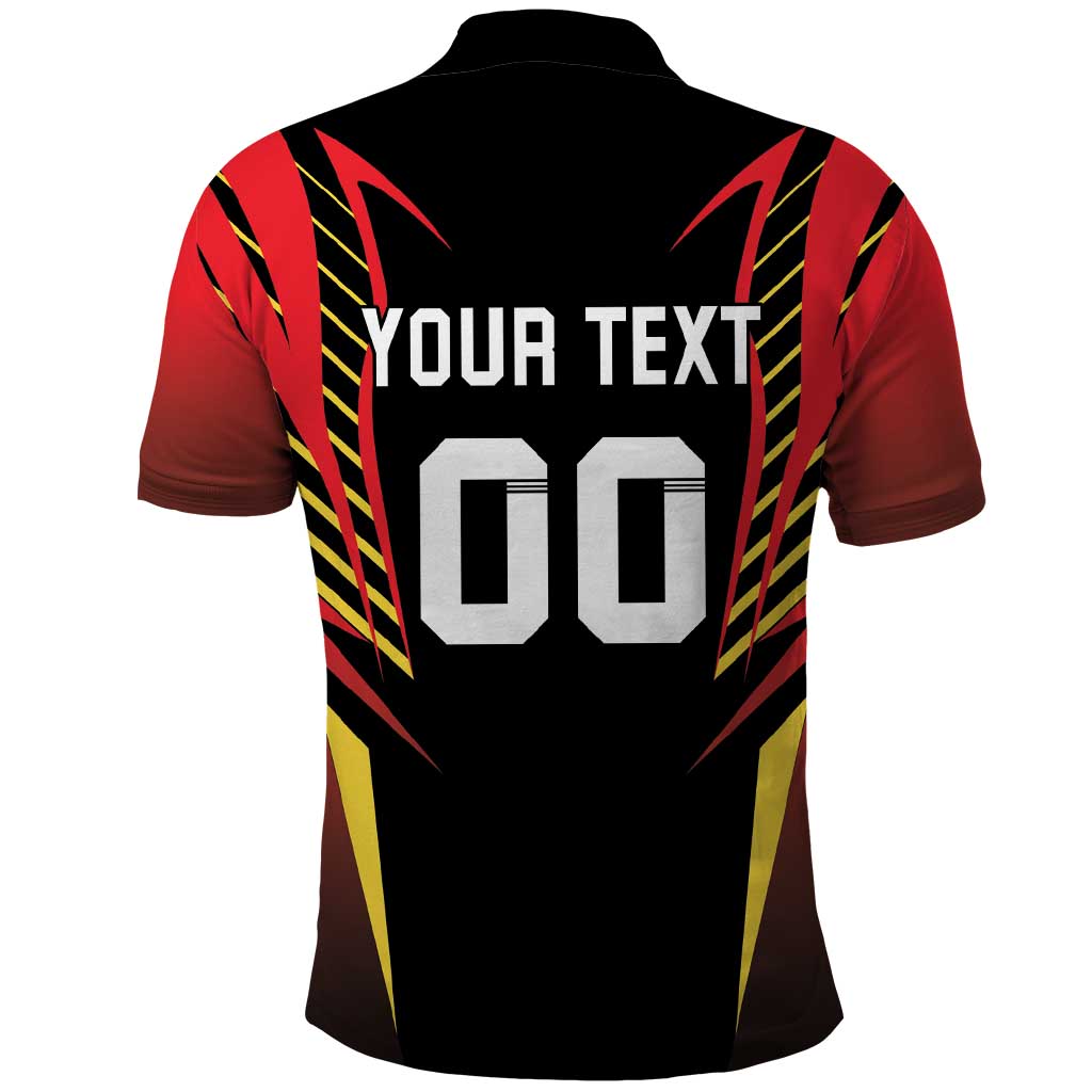 Custom Belgium Football Polo Shirt Les Diables rouges Devil Mascot