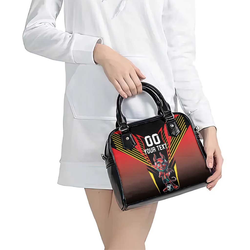 Custom Belgium Football Shoulder Handbag Les Diables rouges Devil Mascot