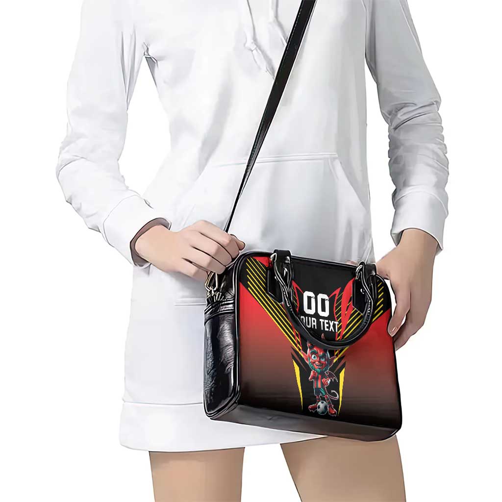 Custom Belgium Football Shoulder Handbag Les Diables rouges Devil Mascot