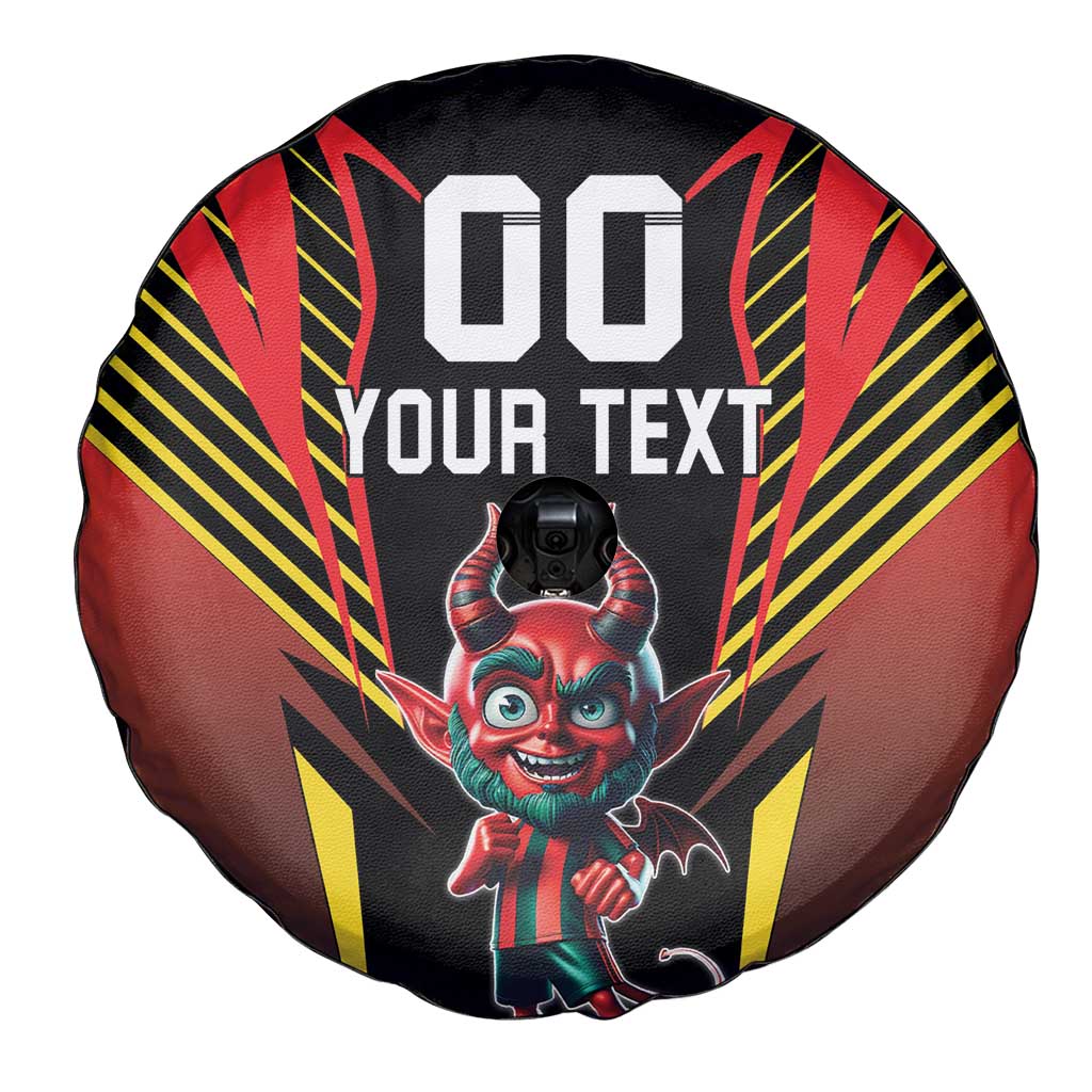 Custom Belgium Football Spare Tire Cover Les Diables rouges Devil Mascot