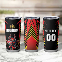 Custom Belgium Football Tumbler Cup Les Diables rouges Devil Mascot