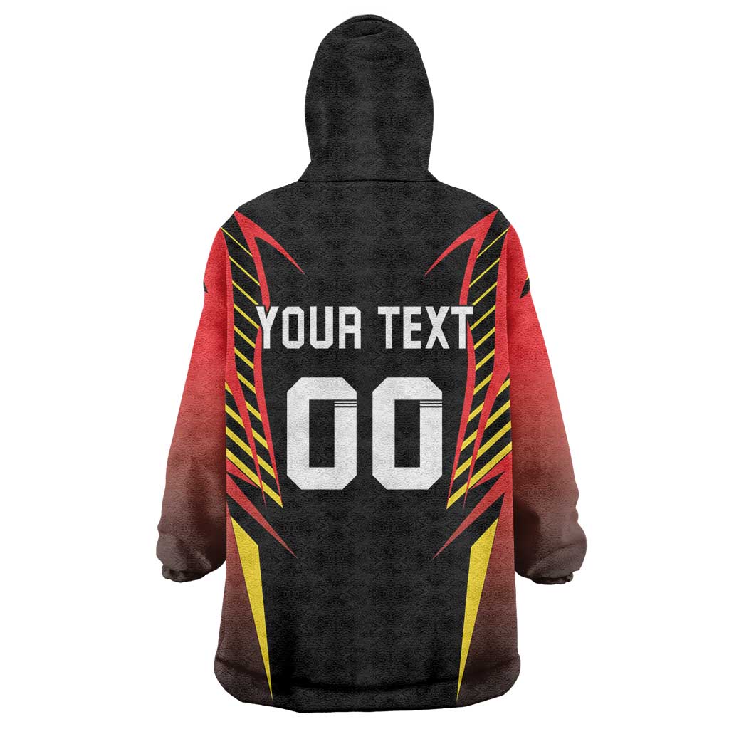 Custom Belgium Football Wearable Blanket Hoodie Les Diables rouges Devil Mascot