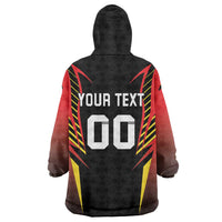 Custom Belgium Football Wearable Blanket Hoodie Les Diables rouges Devil Mascot