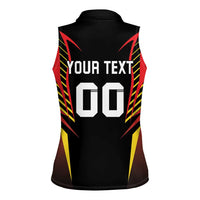 Custom Belgium Football Women Sleeveless Polo Shirt Les Diables rouges Devil Mascot