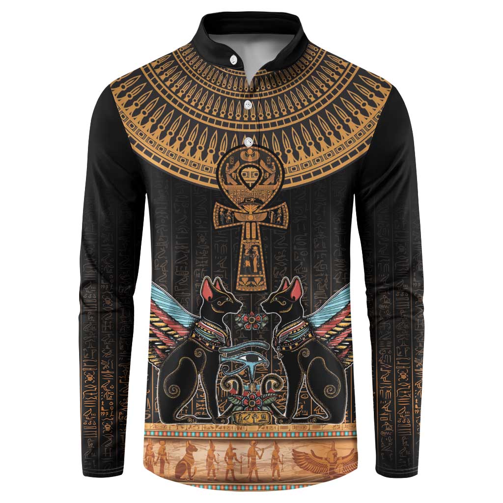 Ankh Egypt Button Sweatshirt Ankh Egyptian Hieroglyphs Alphabet