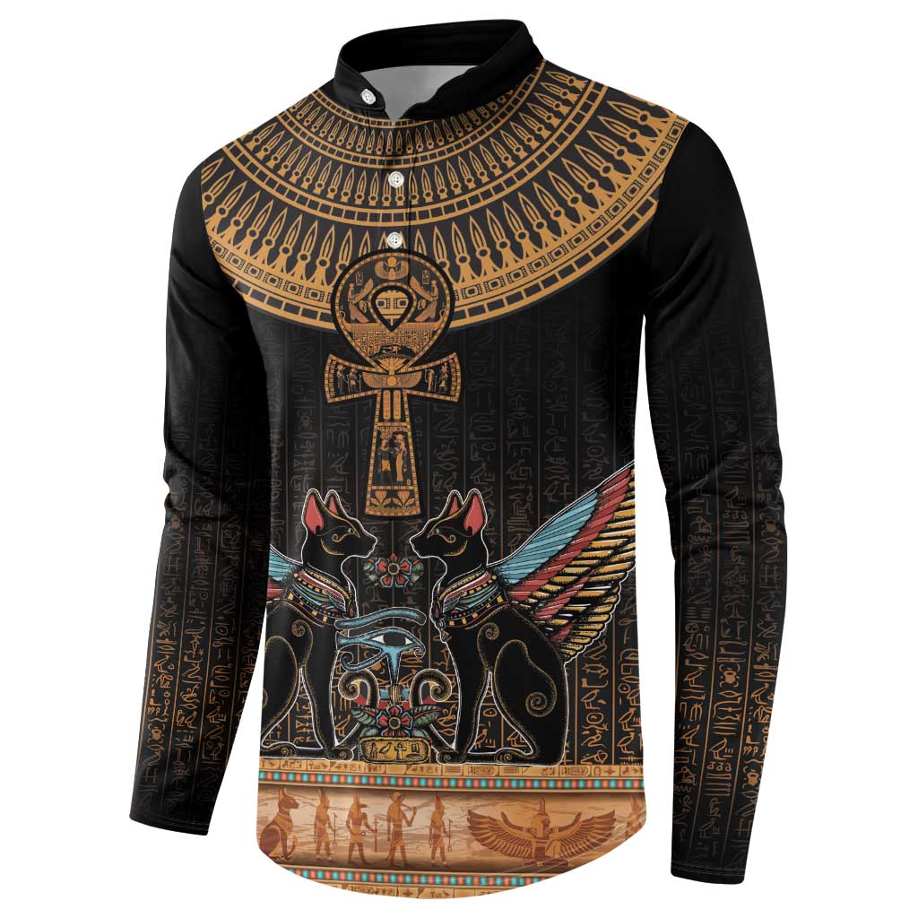 Ankh Egypt Button Sweatshirt Ankh Egyptian Hieroglyphs Alphabet