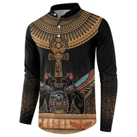 Ankh Egypt Button Sweatshirt Ankh Egyptian Hieroglyphs Alphabet