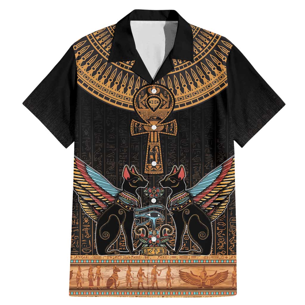 Ankh Egypt Family Matching Mermaid Dress and Hawaiian Shirt Ankh Egyptian Hieroglyphs Alphabet