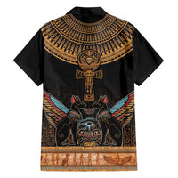 Ankh Egypt Family Matching Puletasi and Hawaiian Shirt Ankh Egyptian Hieroglyphs Alphabet
