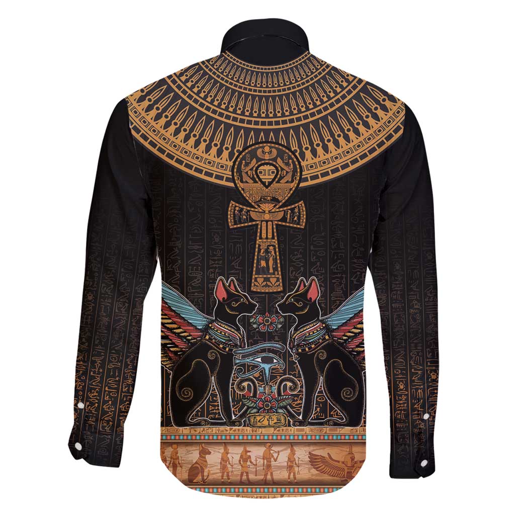 Ankh Egypt Family Matching Summer Maxi Dress and Hawaiian Shirt Ankh Egyptian Hieroglyphs Alphabet