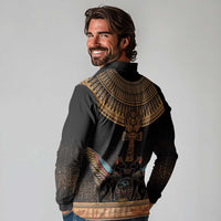 Ankh Egypt Long Sleeve Polo Shirt Ankh Egyptian Hieroglyphs Alphabet