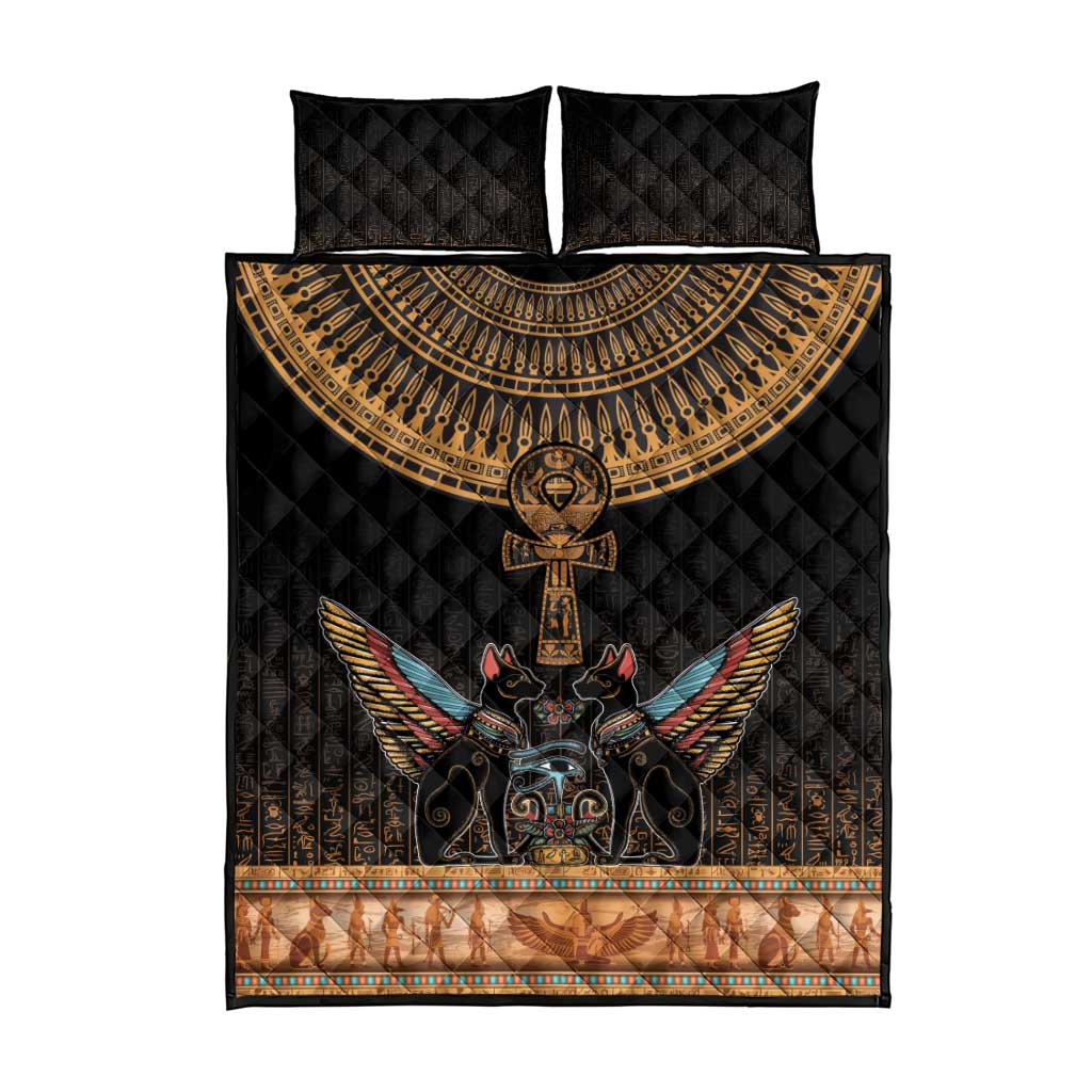 Ankh Egypt Quilt Bed Set Ankh Egyptian Hieroglyphs Alphabet