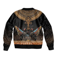Ankh Egypt Sleeve Zip Bomber Jacket Ankh Egyptian Hieroglyphs Alphabet