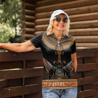 Ankh Egypt Women Polo Shirt Ankh Egyptian Hieroglyphs Alphabet