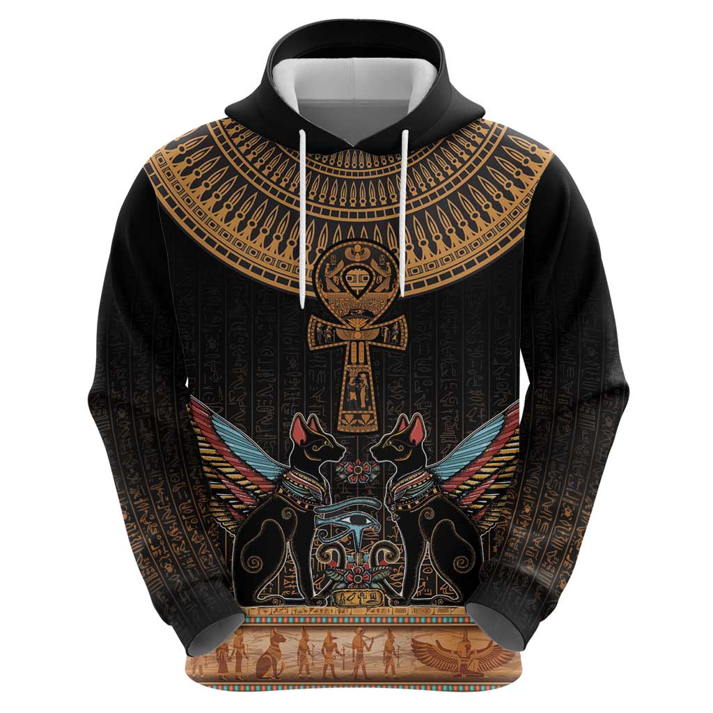 Ankh Egypt Zip Hoodie Ankh Egyptian Hieroglyphs Alphabet
