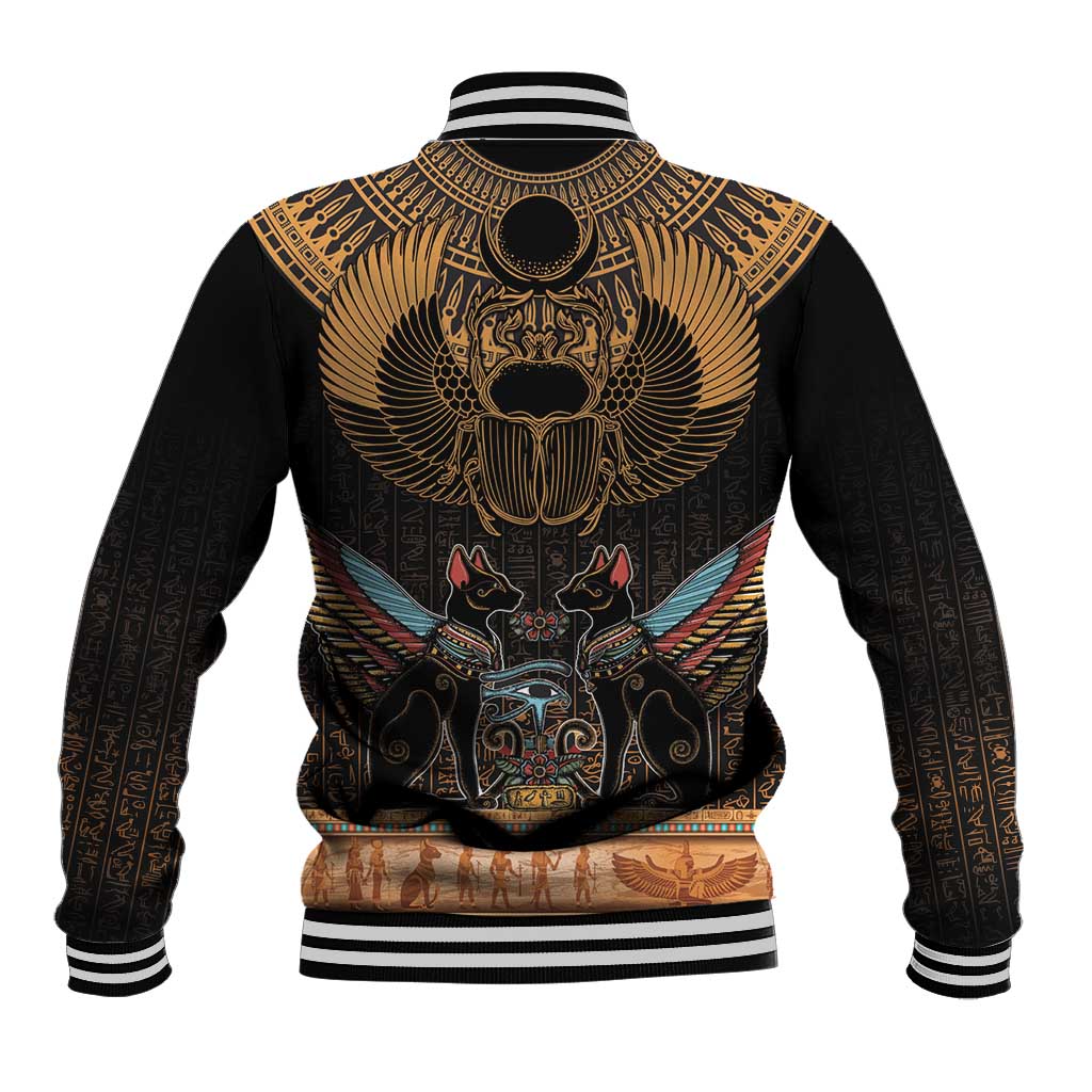 The Scarab Beetle Baseball Jacket Egyptian Hieroglyphs Alphabet