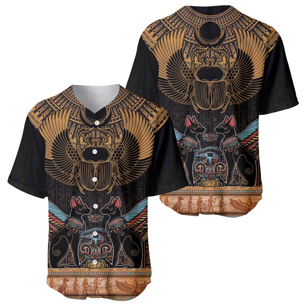 The Scarab Beetle Baseball Jersey Egyptian Hieroglyphs Alphabet