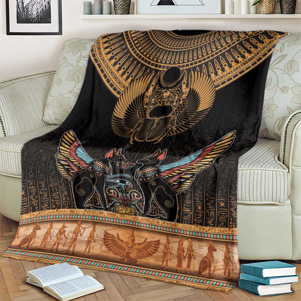 The Scarab Beetle Blanket Egyptian Hieroglyphs Alphabet