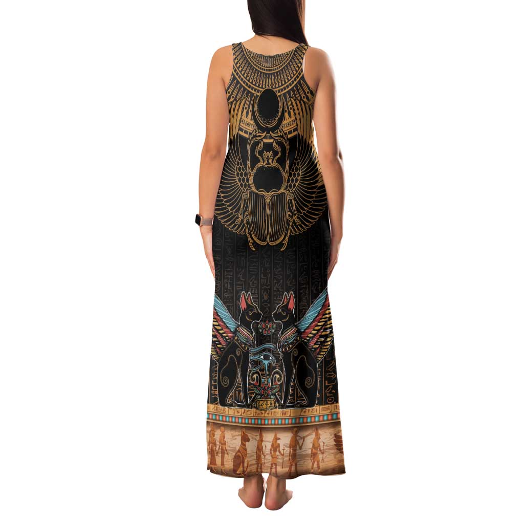 The Scarab Beetle Family Matching Tank Maxi Dress and Hawaiian Shirt Egyptian Hieroglyphs Alphabet