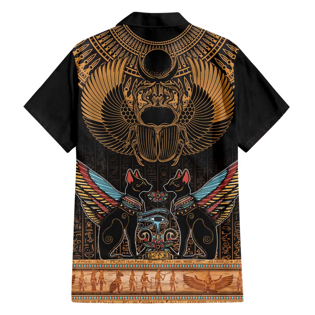 The Scarab Beetle Hawaiian Shirt Egyptian Hieroglyphs Alphabet