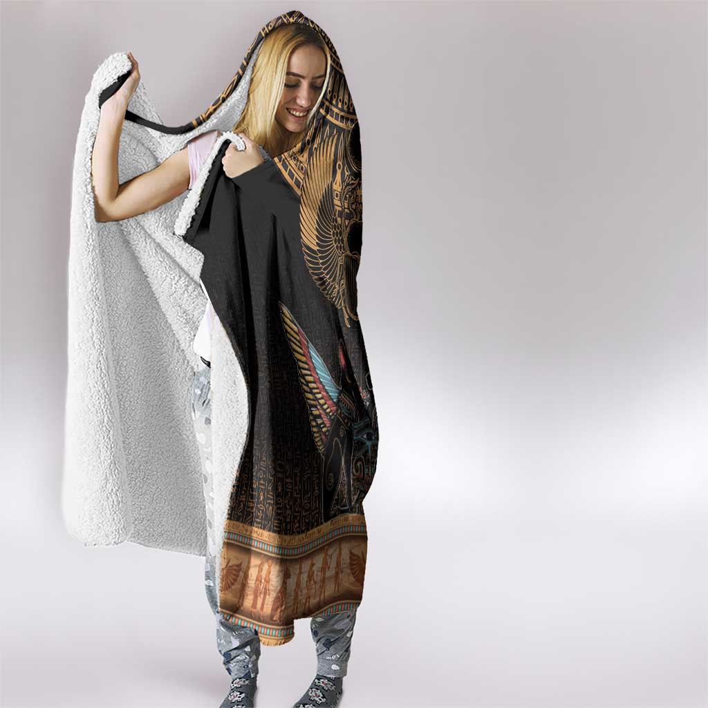 The Scarab Beetle Hooded Blanket Egyptian Hieroglyphs Alphabet