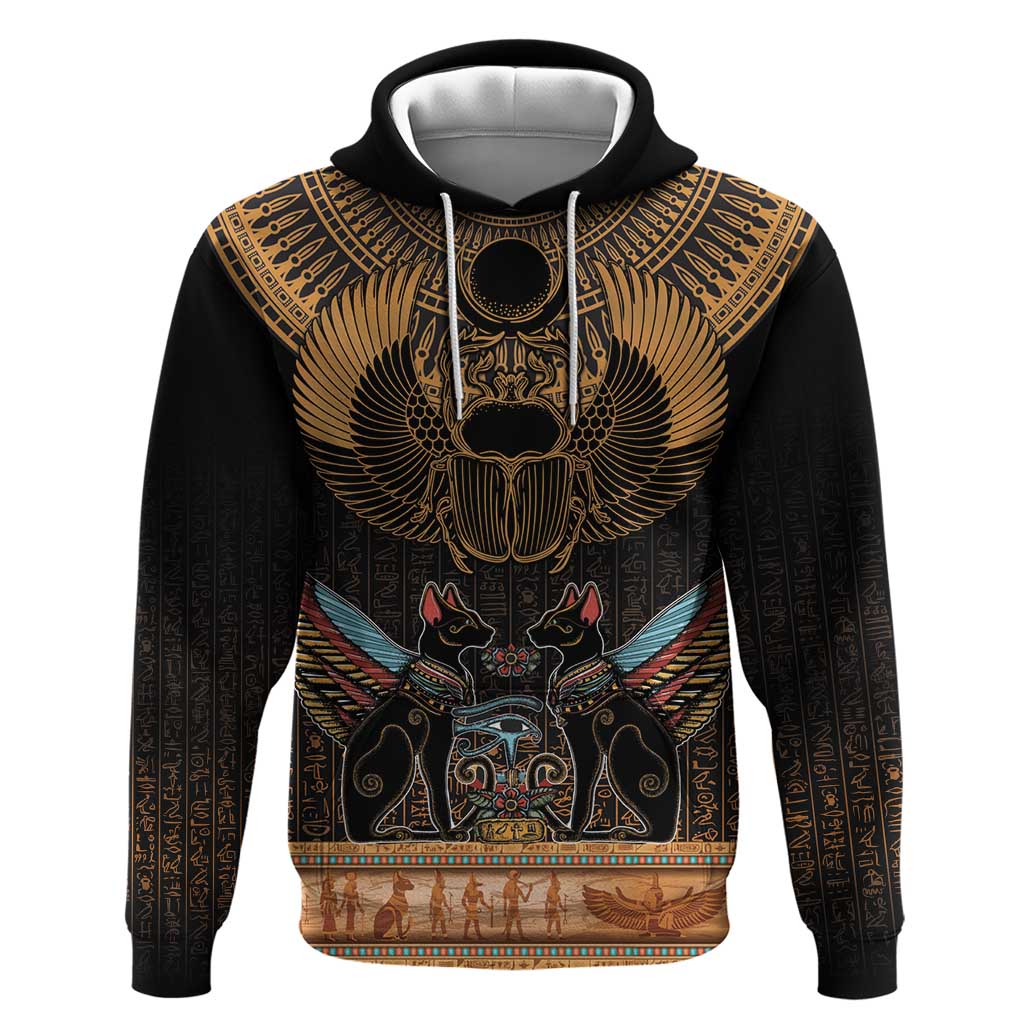 The Scarab Beetle Hoodie Egyptian Hieroglyphs Alphabet